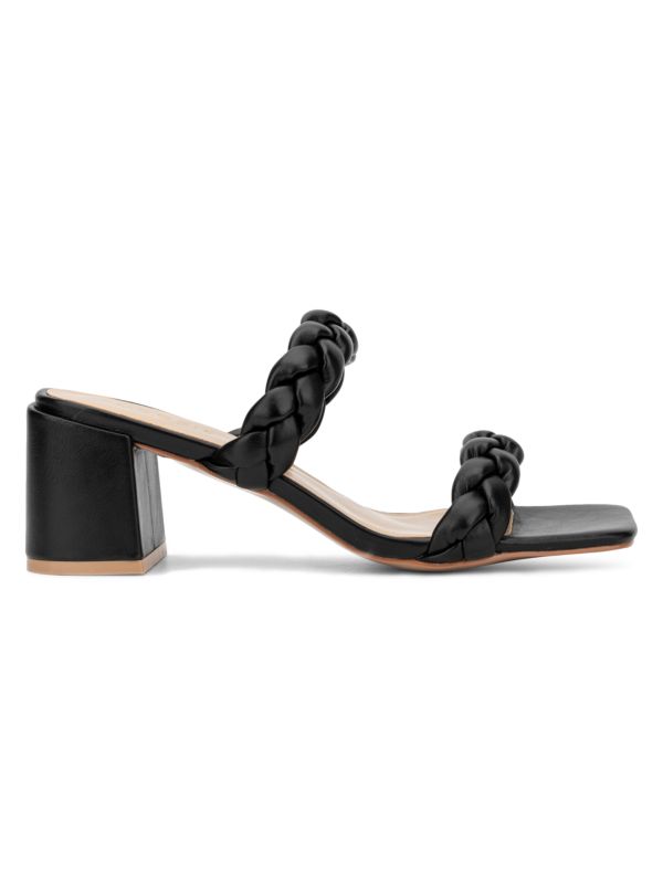 Torgeis Plumeria Braided Block Heel Sandals